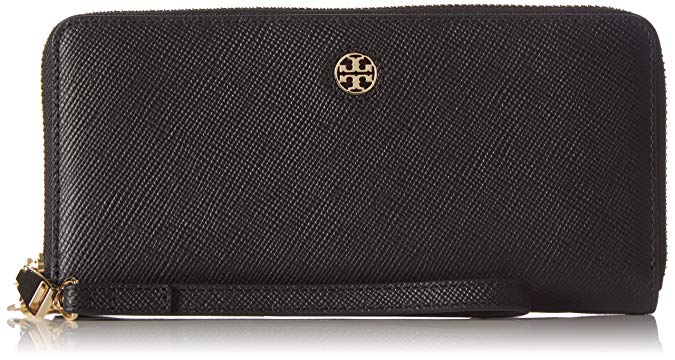 Tory Burch Women's Perry Zip Passport Continental Wallet, Black, One Size