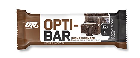 Optimum Nutrition Opti-Bar Protein Bar, Chocolate Brownie, 12 Count