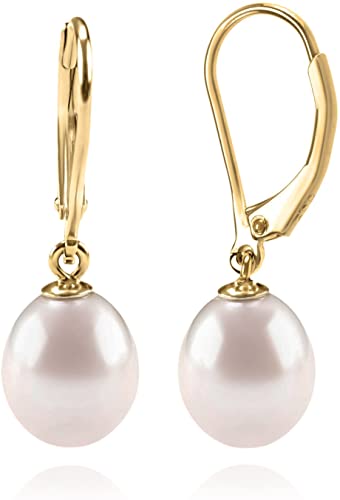 PAVOI Handpicked AAA  Quality Freshwater Cultured Pearl Earrings Leverback Dangle Stud Pearl Earrings