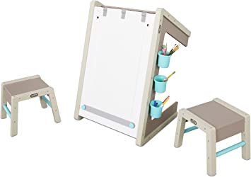 Little Tikes 2-in-1 Easel and Table, Children and Kids Activity Art Studio for Boys, Girls Ages 3-8 Year