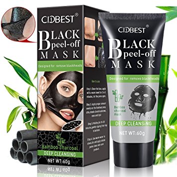 Black Mask, Charcoal Mask, Peel Off Mask, Blackhead Remover Mask, Charcoal Peel Off Mask, Deep Cleansing Black Mask Purifying Face Mask Peel Off for Face Nose Acne Treatment Oil Control - 60g