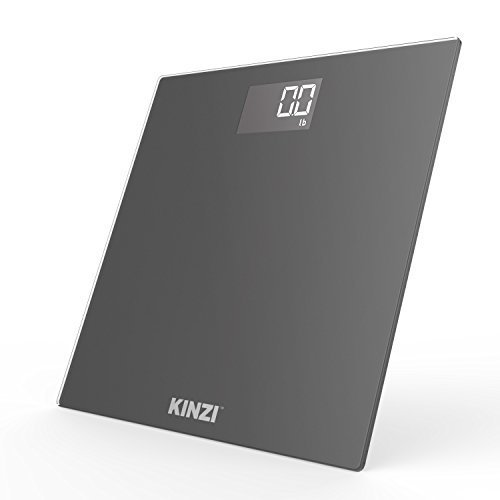 Kinzi New Precision Digital Bathroom Scale w/ Extra Large Lighted Display and "Step-On" Technology [2017 New Version]