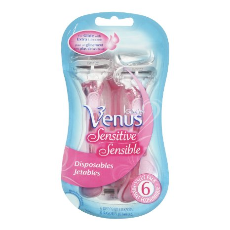 Gillette Venus Sensitive Skin Disposable Womens Razor 6 Count
