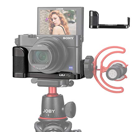 UURig R017 C-RX100 VII Camera Microphone Extension Bottom Bracket for Sony RX100 VII/ RX100 VI/ RX100 V (Sony M4 M5 M6 M7) Vlog Camera Accessories, Comfortable Handle Grip
