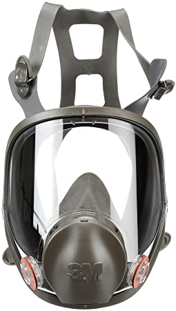 3M 54146 6800 Full Facepiece Reusable Respirator, Black, Medium, Plastic, 10" x 8.3" x 6.1"