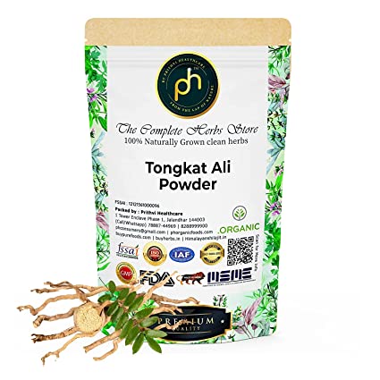 PHs Organic Tongkat Ali Powder 200g Longjack Malaysian ginseng | Enhance testo level, vitality, performance, stamina and stress tolerance Pure Natural