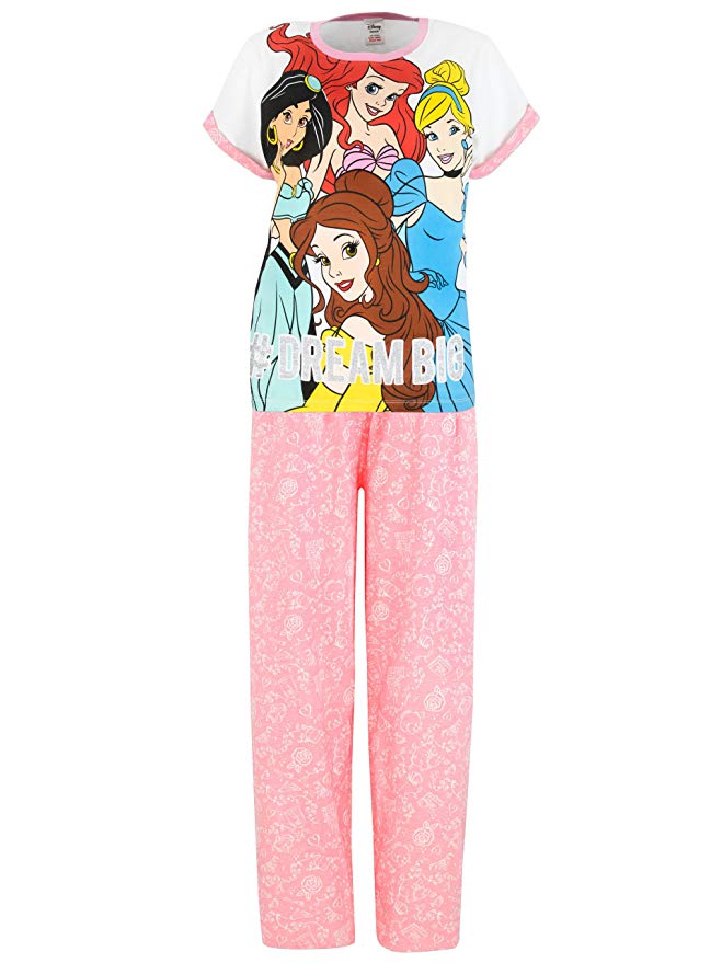 Disney Princess Womens' Jasmine, Cinderella, Ariel and Belle Pajamas