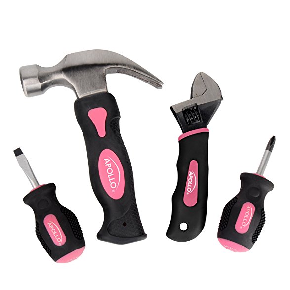 Apollo Precision Tools DT0240P Stubby Set, Pink, 4-Piece, Donation Made to Breast Cancer Research