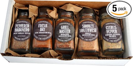 Set of 5 FreshJax Gourmet Handcrafted Spices Grilling Spices