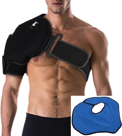 NatraCure Hot or Cold and Compression Shoulder Support with Extra Gel Pack