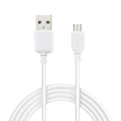 Micro-USB Cable, EZOPower Extra Long 10ft White Micro-USB 2in1 Sync and Charge USB Data Cable for Samsung, HTC, LG and Other Any Micro USB Powered Device