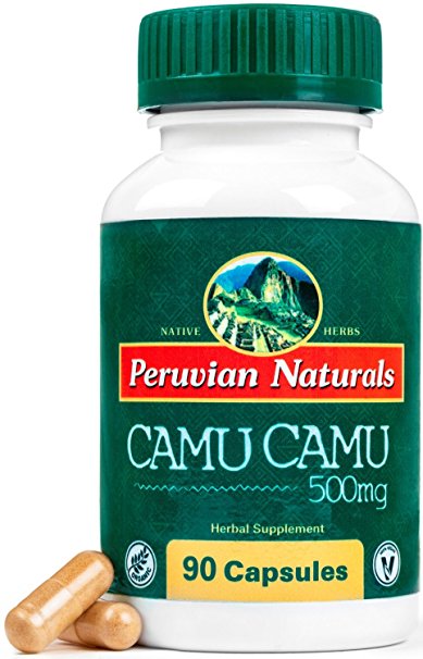 Organic Camu Camu 500mg - 90 Capsules - Peruvian Naturals | certified-organic, powerful Vitamin C supplement