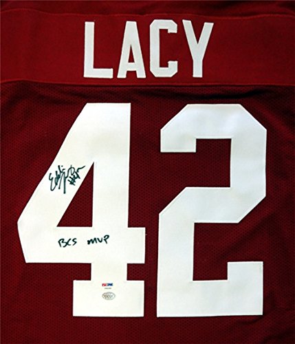 Eddie Lacy Autographed/Hand Signed Alabama Crimson Tide Red Jersey ''BCS MVP'' PSA/DNA Stock #85968