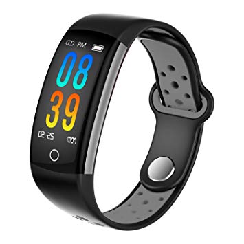 Fitness Tracker, Dosmix Activity Watch with Heart Rate, Blood Pressure and Respiratory Frequency Monitor, IP68 Water-Resistant with Calorie Steps Sleep Monitor for Women Kids Men/Android iOS(Black)