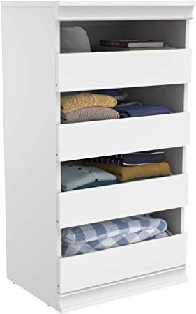 ClosetMaid 4561 Modular Closet Storage Stackable Unit with 4-Drawers, White