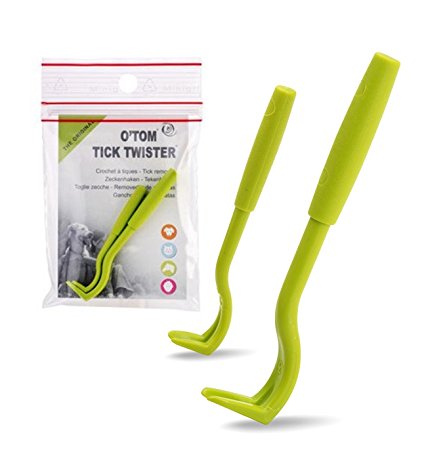 O'Tom Tick Twister Removal Tool Safe & Easy for Pets & Humans 2 per pack