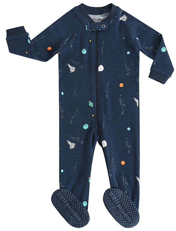 MMII pajamas Little and Baby Boys Footed Dinosaur Pajamas Sleeper 100% Cotton Size 6M-5T