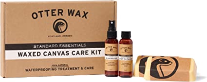 Otter Wax Waxed Canvas Care Kit Durable Rain Protection | Made in the USA | Waterproof Canvas and Fabric, Shoes, Hats, Jackets, Bags, Outdoor Gear, Clothing | Naturally Effective Beeswax Waterproofer