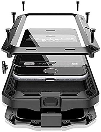 CarterLily iPhone 11 Case, Full Body Shockproof Dustproof Waterproof Aluminum Alloy Metal Gorilla Glass Cover Case for Apple iPhone 11 6.1 inch (Black)