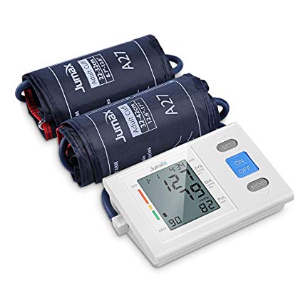 Jumax Large Cuff Blood Pressure Monitor; Cuff Size 12.6-17 inches ( 32-42 cm ); Accurate-Digital Upper Arm BP Machine for Home Use, AC-Adapter & 4 AA-Batteries Provided-FDA Approved