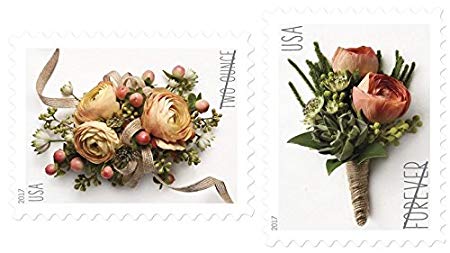 USPS Forever Stamp: Celebration Corsage and Boutonniere Combination Package (5 Sheets of each)