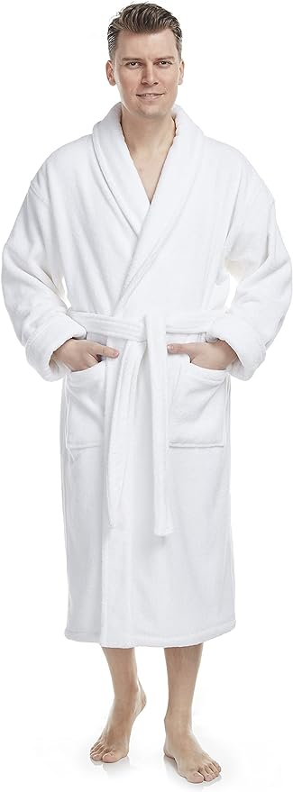 Arus Men's Deluxe Terry Cloth Turkish Cotton Bathrobe Robe