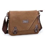 Ibagbar Vintage Military Cotton Canvas Messenger Bag Shoulder Crossbody Satchel Bag Bookbag Laptop Bag Working Bag for Men and Women