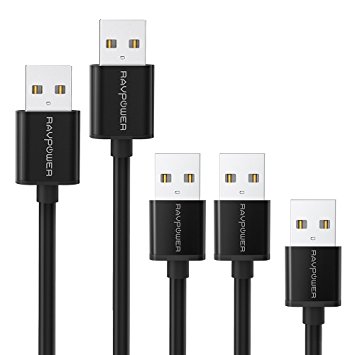 Micro USB Cable, RAVPower Android Cables [5-Pack] (1ft 3ft*2 6ft 10ft) with Metal Connectors-High Speed USB 2.0 A Male to Micro B Cord for Samsung, Nokia, Motorola, HTC, LG and Android Smartphones