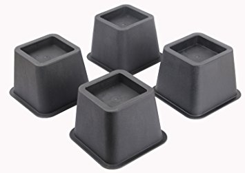 EASYGOING 4-pack 3 Inch Height Bed Risers, Furniture Riser Bed Riser and Bed Lifts,Helps you storage under the bed