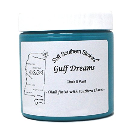 Chalk It Paint, Chalk Finish for Furniture, Counter tops, glass, Metal, and More! Gulf Dreams 8 oz.