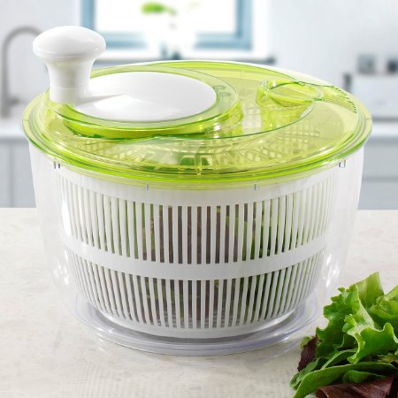 Jumbo Salad Set - High Quality Large Salad Spinner - Easily Spin & Dry Salads & Vegetables - Perpetual Peeler and eBook included