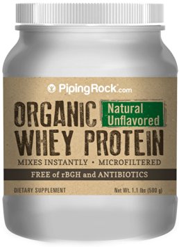 Organic Whey Protein Unflavored 1.1 lbs