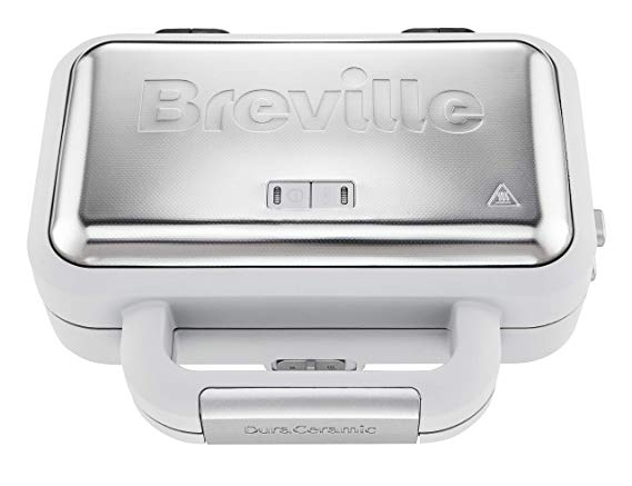 Breville VST070 Sandwich Toaster, 850 W, Grey & Textured Stainless Steel