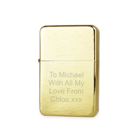PERSONALISED ENGRAVED GOLD PETROL LIGHTER