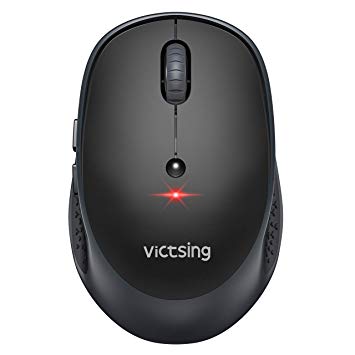 VicTsing Pioneer Bluetooth Mouse Wireless, Easy-Switch Up to 3 Devices, 5 Levels Adjustable DPI, Silent Click, Fits You Palm Better, Ergonomic Computer Mouse for Laptop Android OS iOS Windows Linux