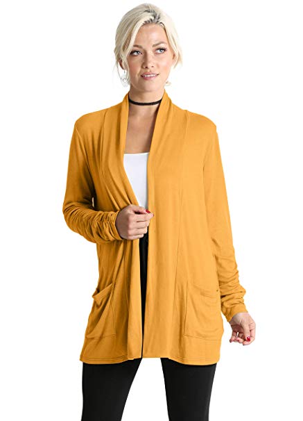 Long Sleeve Cardigan Sweater for Women with Pockets - Made in USA
