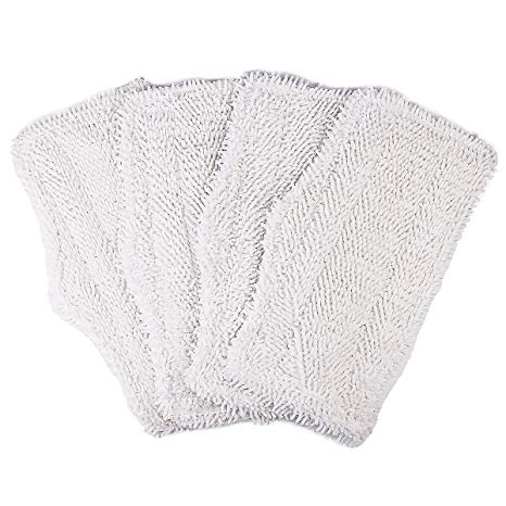 Flammi 4 Pack Replacement Washable Cleaning Pads Fits Shark Steam & Spray Mop SK410, SK435CO, SK460, SK140, SK141, S3101, S3250, S3251