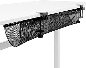 VIVO Mesh 91cm Clamp-on Under Desk Cable Net, Workstation Wire Organizer, Cable Management for Home and Office, Black, DESK-AC36MH