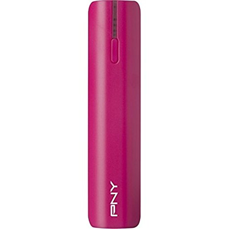 PNY T2600 Power Pack Universal Portable Rechargeable Battery Charger Pink (P-B-2600-1-P02-RL)