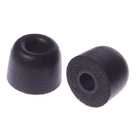 ZNARI Earbud Foam Tips - T500 - 5 Pairs, Medium Black