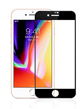 CASPTM iPhone 6 Plus 6s Plus Screen Protector, 5D Curved Edge Full Cover Tempered Glass,Bubble Free and Anti-Scratch Film for iPhone 6 Pus 6s Plus (Black)