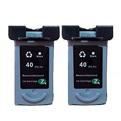 QUIMOOZ Ink Cartridge Replacement for Canon PG-40 Black - Remanufactured (2 PACK)