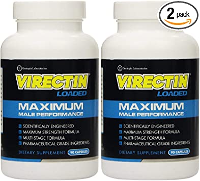 Virectin Loaded Maximum Male Performance Dietary Supplement (2 Bottle) 90 Capsules