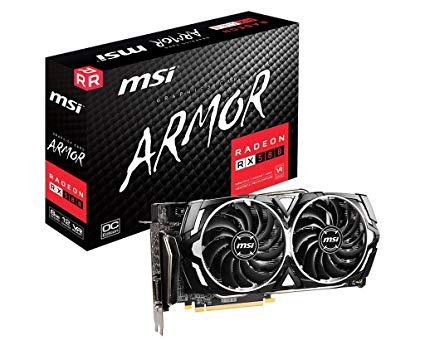 MSI Gaming Radeon Rx 580 256-bit 8GB GDRR5 HDMI/DP DirectX 12 VR Ready Dual Fan Crossfire Freesync Graphics Card (RX 580 Armor X)