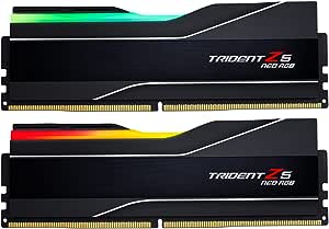 G.SKILL Trident Z5 Neo RGB Series (AMD Expo) DDR5 RAM 96GB (2x48GB) 5600MT/s CL40-40-40-89 1.25V Desktop Computer Memory UDIMM - Matte Black (F5-5600J4040D48GX2-TZ5NR)