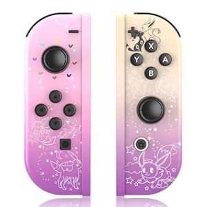 Switch Controllers for Nintendo, Replacement for Nintendo Switch Controller with Motion Control/Dual Vibration/Wake Up - Pink