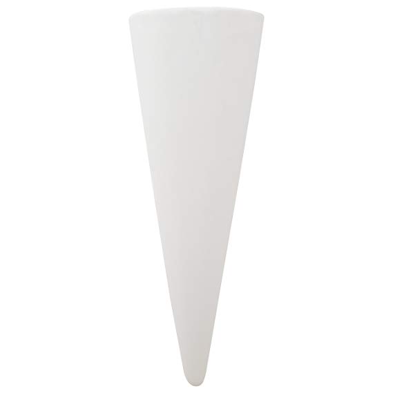 Rivet Cone-Shaped Wall Mount Vase, 7.5"H, Modern Earthenware, White