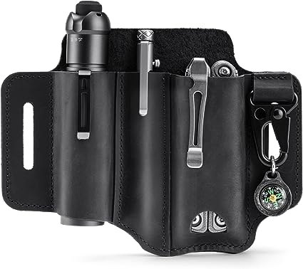 VIPERADE PJ29 Multitool Sheath for Belt, Leather EDC Pocket Organizer for Men, EDC Leather Sheath, Leatherman Sheath, EDC Belt Organizer