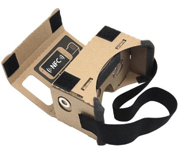 Blisstime 45mm Focal Length Virtual Reality Google Cardboard DIY 3D VR Glasses for Smartphone with NFC and Headband Box Color
