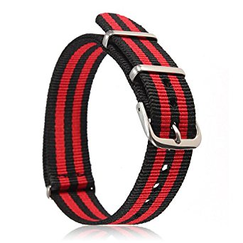 BABAN Military Nylon Wrist Watch Band Strap F Watches Stainless Steel Buckle 18/20mm